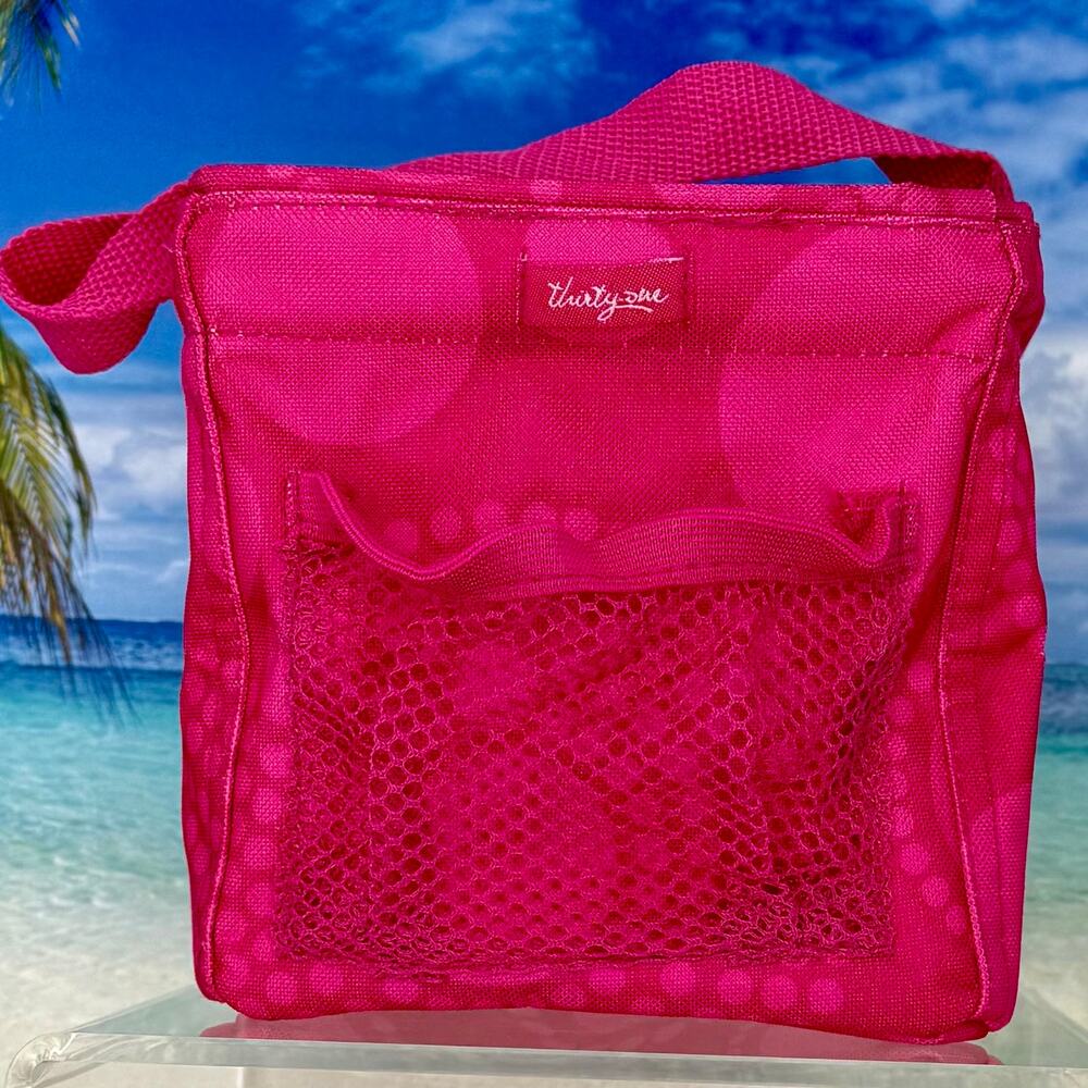 Thirty-One Littles Carry-All Caddy - Pink Circle Spirals